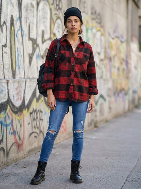 Koszula-DN-KS-3990.95P-czarno-czerwony