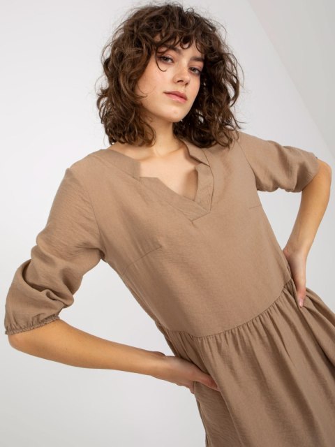 Sukienka-EM-SK-004.06-ciemny bezowy