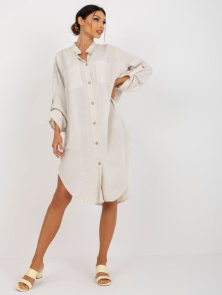 Sukienka-TW-SK-BE-199D.85P-jasny beżowy