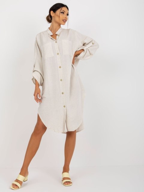 Sukienka-TW-SK-BE-199D.85P-jasny beżowy