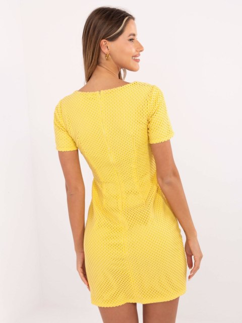 Sukienka-LK-SK-506335.21-ciemny żółty