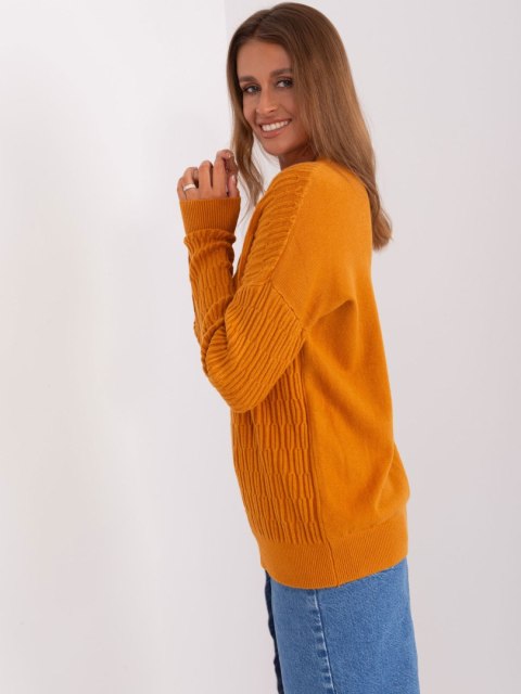 Sweter-AT-SW-2338.14P-jasny pomarańczowy
