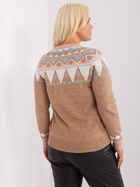 Sweter-PM-SW-PM837.31X-ciemny bezowy