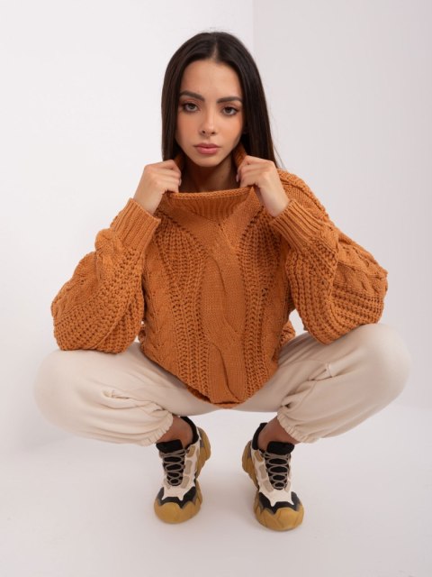 Sweter-AT-SW-2350.91P-jasny brązowy