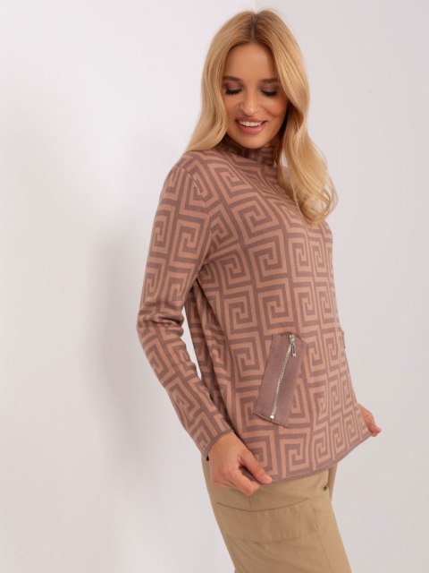 Sweter-AT-SW-2341.00P-jasny brązowy