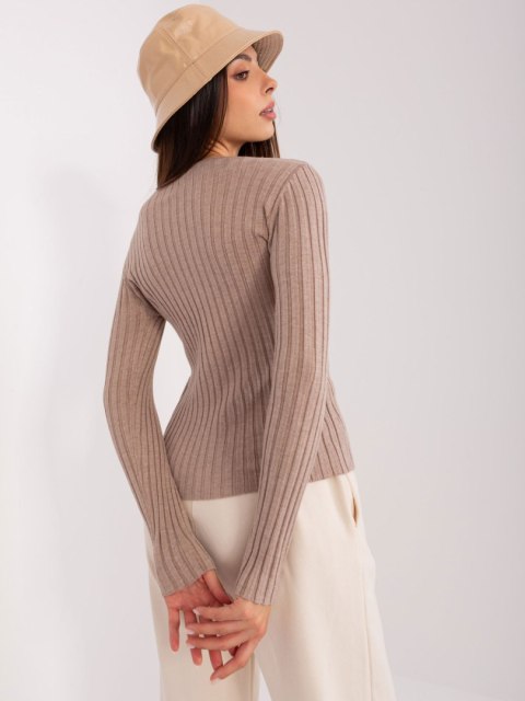 Sweter-PM-SW-PM1089.09P-ciemny bezowy
