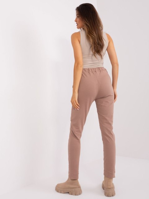 Spodnie dresowe-RV-DR-8370-1.57P-ciemny bezowy