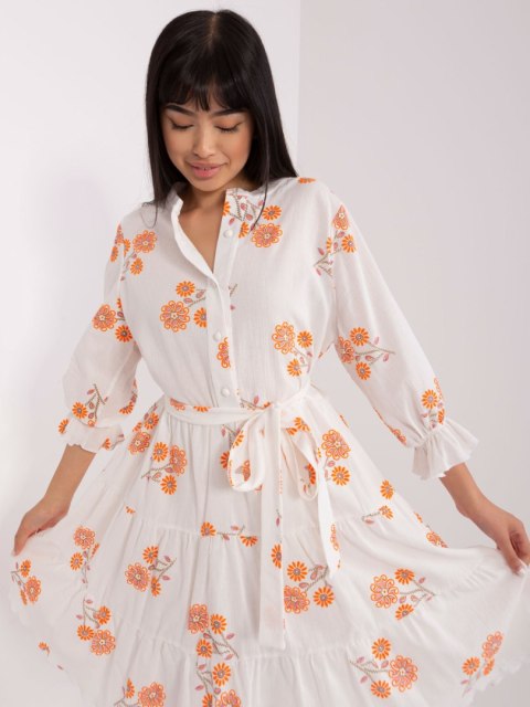 Sukienka-LK-SK-509346.85-pomarańczowy