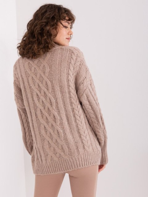 Sweter-AT-SW-2363-2.30-ciemny bezowy