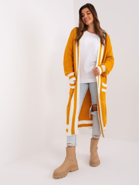 Kardigan-BA-SW-0291-1.56P-ciemny żółty
