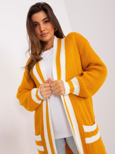 Kardigan-BA-SW-0291-1.56P-ciemny żółty