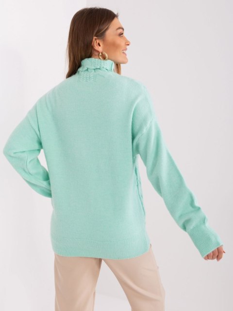 Sweter-AT-SW-23401.97P-ciemny miętowy