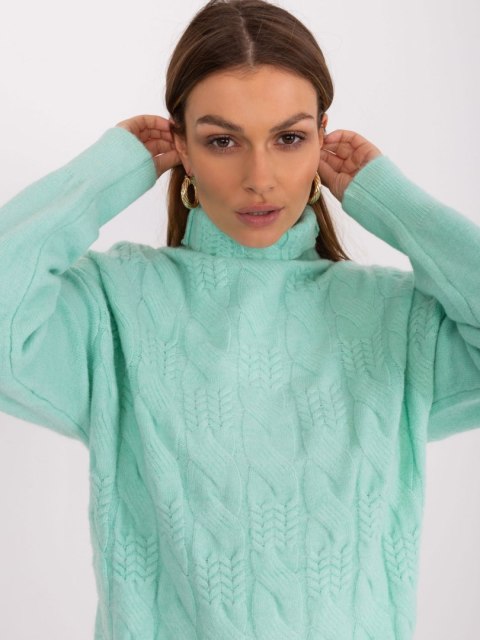 Sweter-AT-SW-23401.97P-ciemny miętowy