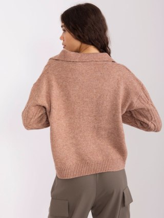Sweter-AT-SW-2349-2.96-brązowy