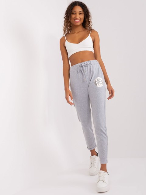 Spodnie dresowe-RV-DR-9260.61-szary