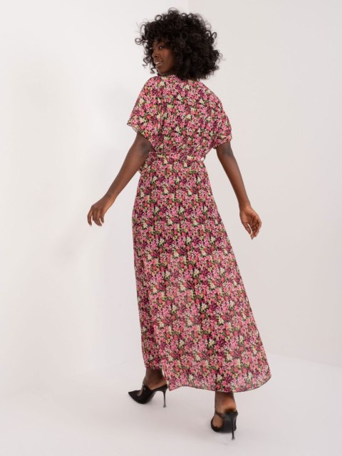 Sukienka-DHJ-SK-9656.19X-czarno-różowy