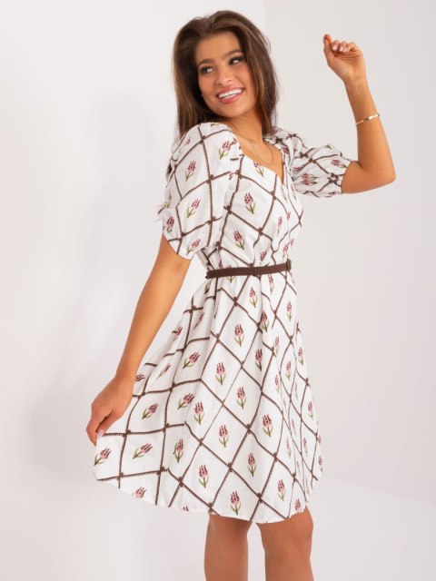 Sukienka-LK-SK-509406.31-biało-brązowy