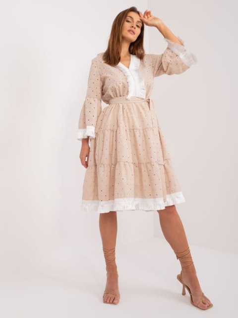 Sukienka-LK-SK-509606.70-beżowy