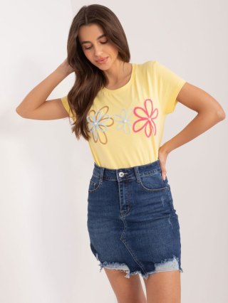 T-shirt-RV-TS-9648.98-żółty