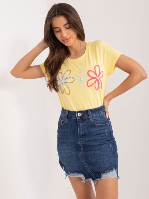 T-shirt-RV-TS-9648.98-żółty