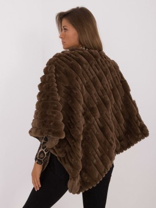 Poncho-AT-PN-2347.88-ciemny brązowy