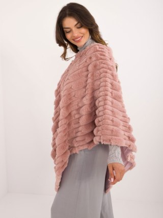 Poncho-AT-PN-2347.88-ciemny różowy