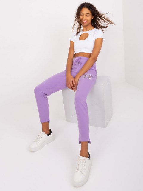 Spodnie dresowe-RV-DR-8835.10-fioletowy