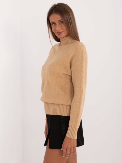 Sweter-AT-SW-2339.54-jasny camelowy