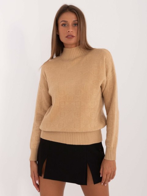 Sweter-AT-SW-2339.54-jasny camelowy