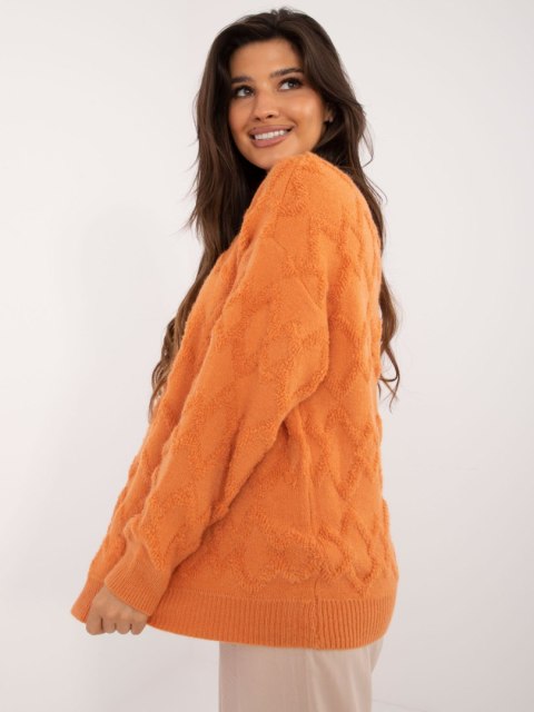 Sweter-AT-SW-2361.61-pomarańczowy