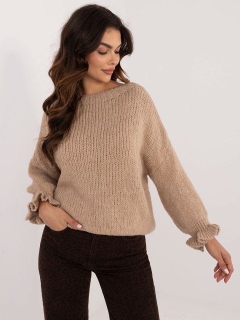 Sweter-MI-SW-2912.10X-ciemny bezowy