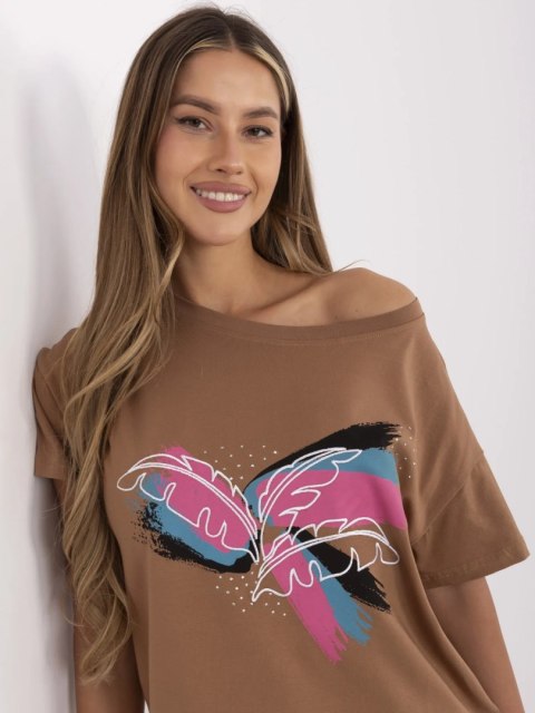 T-shirt-CLM-TS-1019.79-jasny brązowy