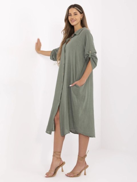 Sukienka-TW-SK-BI-24135.81-khaki