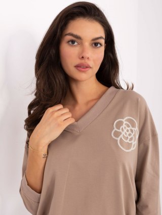 Bluzka-RV-BZ-A891.21P-ciemny bezowy