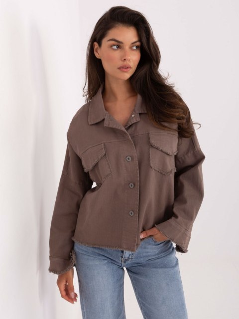 Koszula-IT-KS-FL5779.87-ciemny bezowy