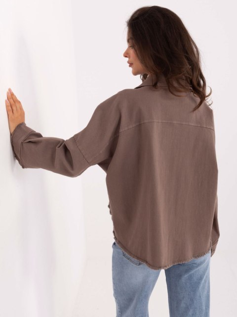 Koszula-IT-KS-FL5779.87-ciemny bezowy