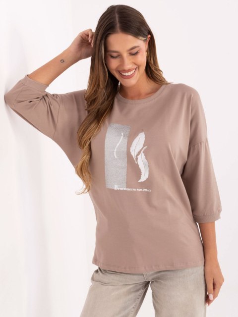 Bluzka-RV-BZ-A820.27P-ciemny bezowy