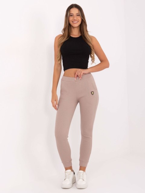 Spodnie dresowe-RV-DR-9602.50-beżowy