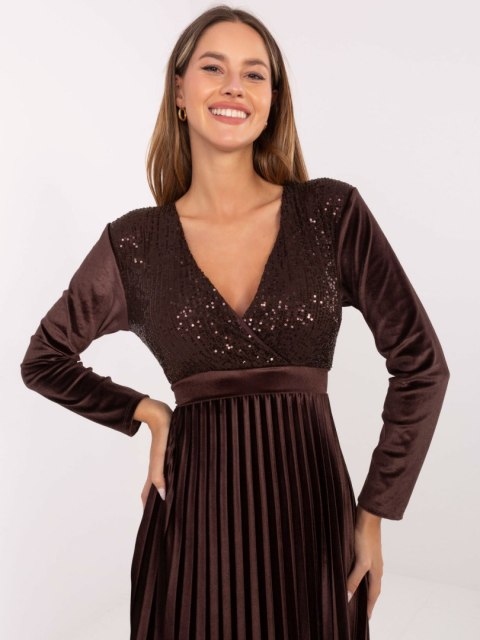 Sukienka-IT-SK-16919.04P-ciemny brązowy