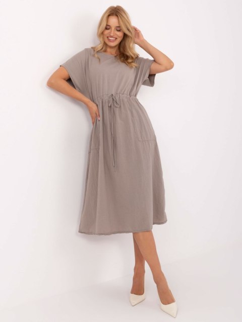 Sukienka-TW-SK-BI-6-2014.07-ciemny bezowy