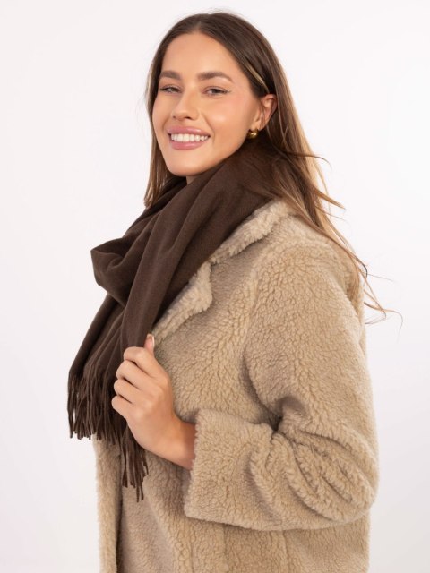 Szalik-AT-SZ-23185.73P-ciemny brązowy