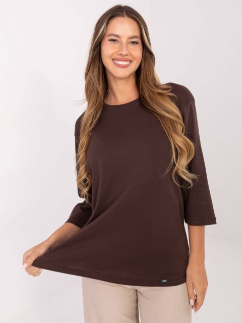 Bluzka-RV-BZ-A804.05P-ciemny brązowy