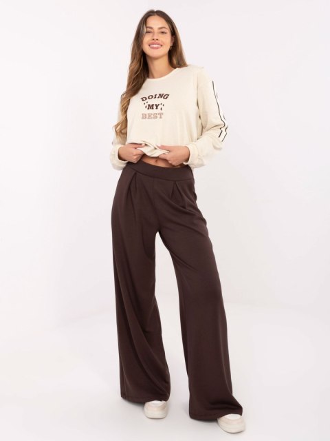 Spodnie dresowe-RV-DR-A613.69-ciemny brązowy