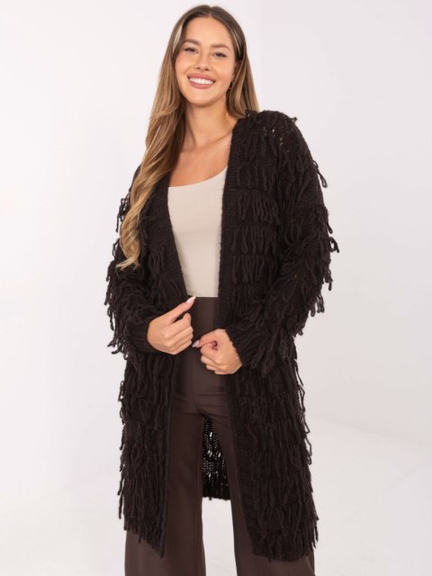 Sweter-MI-SW-0820.85-ciemny brązowy