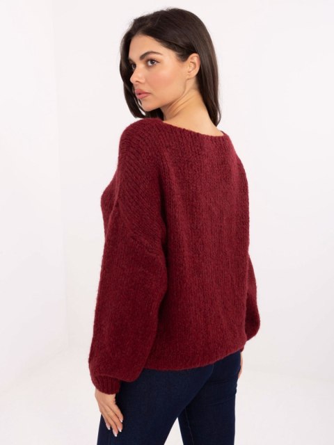 Sweter-MI-SW-0919.18-bordowy