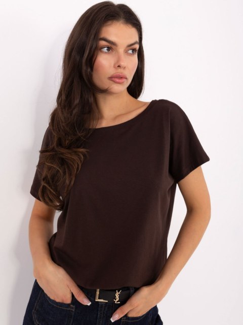 T-shirt-RV-TS-4662.04X-ciemny brązowy