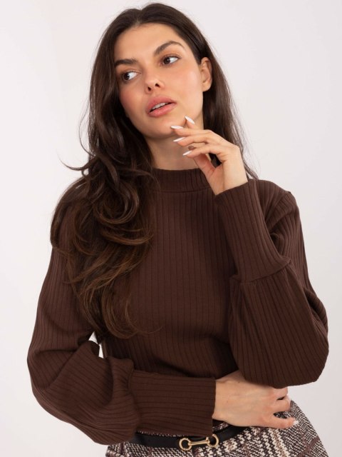 Bluzka-RV-BZ-A1053.50-ciemny brązowy
