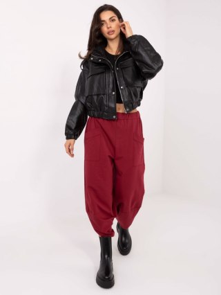 Spodnie dresowe-RV-DR-9719.86-bordowy