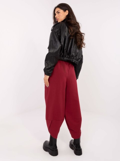 Spodnie dresowe-RV-DR-9719.86-bordowy