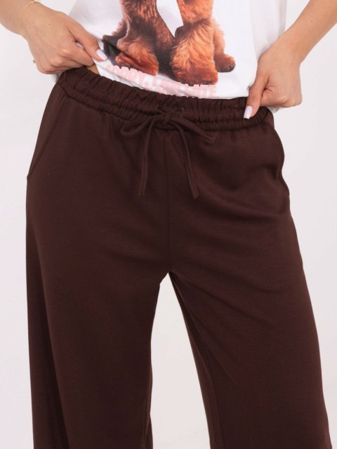 Spodnie dresowe-RV-DR-A611.52-ciemny brązowy